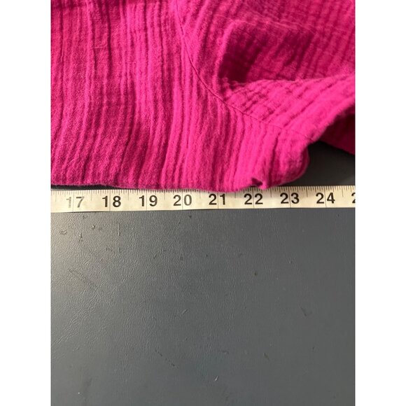 Sonoma Womens Button-Down Dress 2X Purple 100% Cotton V-Neck Beachy Resort - Picture 5 of 11